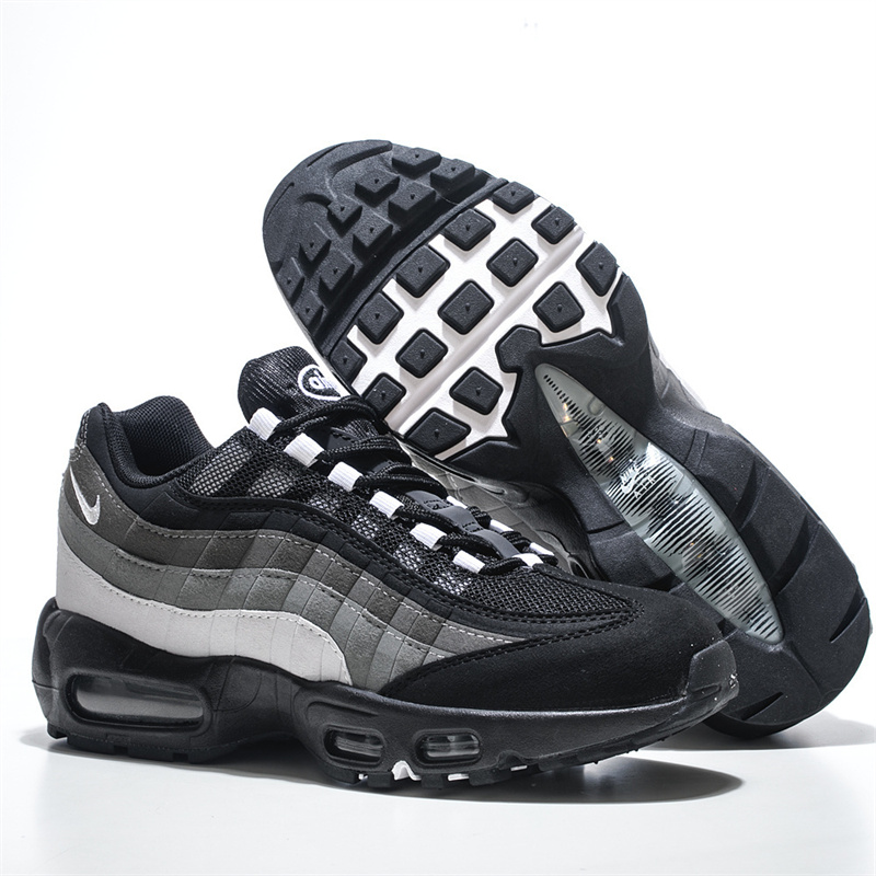 Men's Hot sale Running weapon Air Max 95 Black/Grey Shoes 088